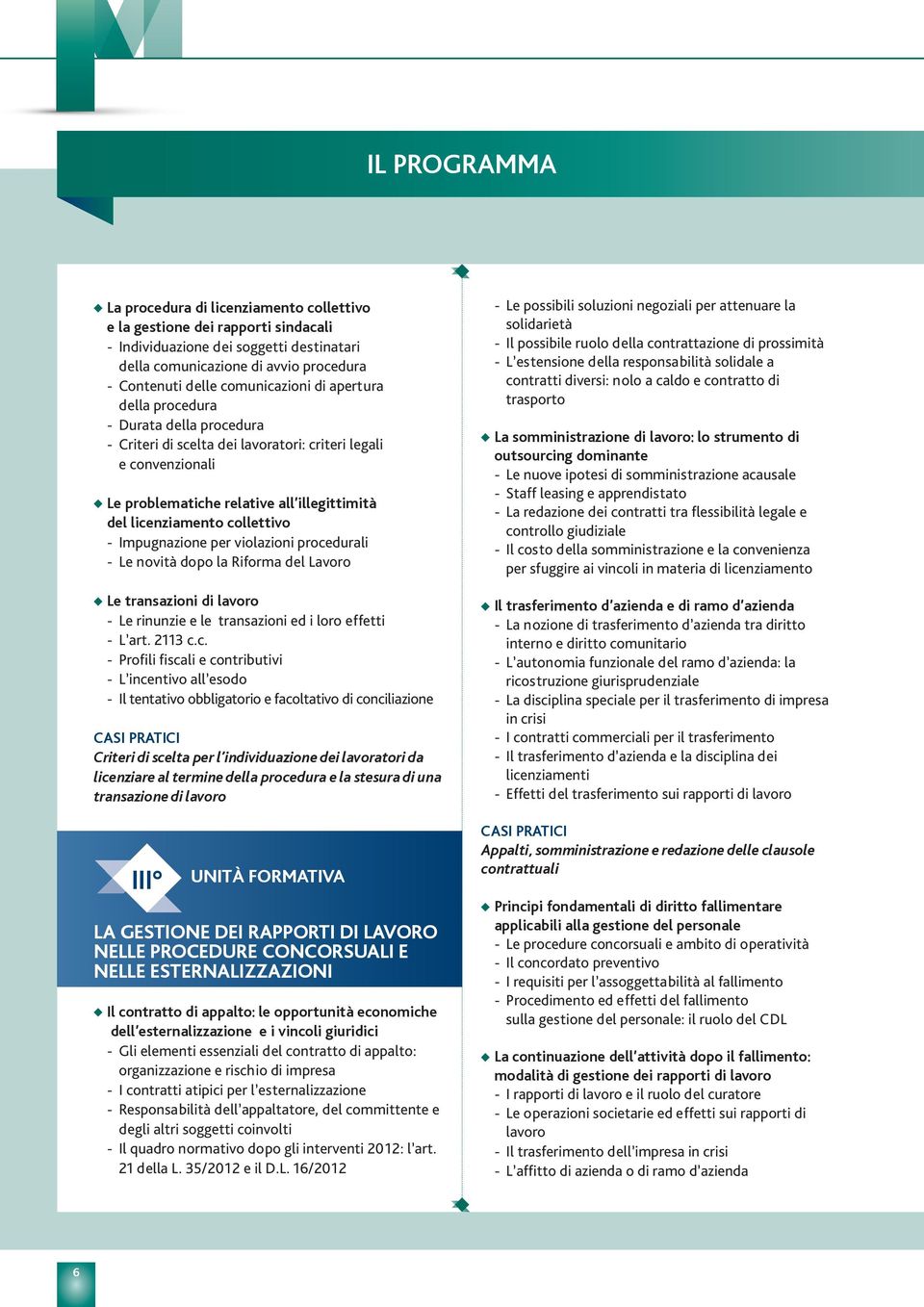 collettivo - impugnazione per violazioni procedurali - Le novità dopo la riforma del Lavoro le transazioni di lavoro - Le rinunzie e le transazioni ed i loro effetti - L art. 2113 c.c. - Profili