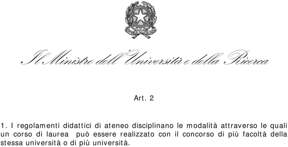 modalità attraverso le quali un corso di laurea può