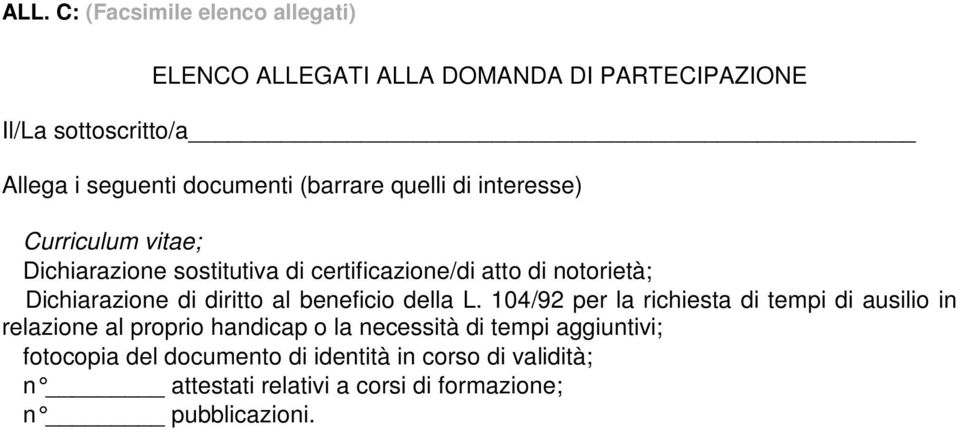 diritto al beneficio della L.