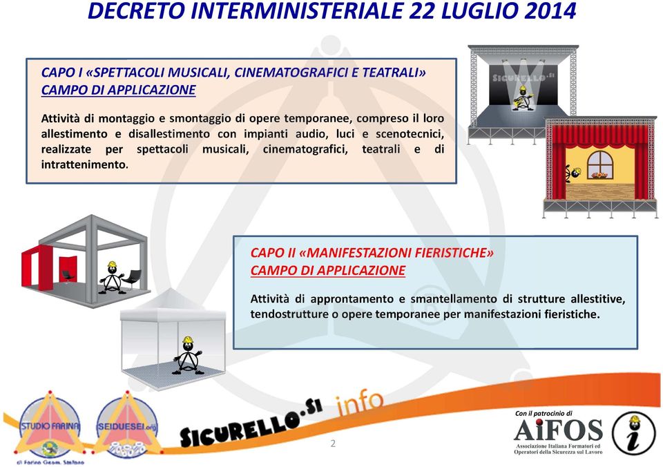 spettacoli musicali, cinematografici, teatrali e di intrattenimento.