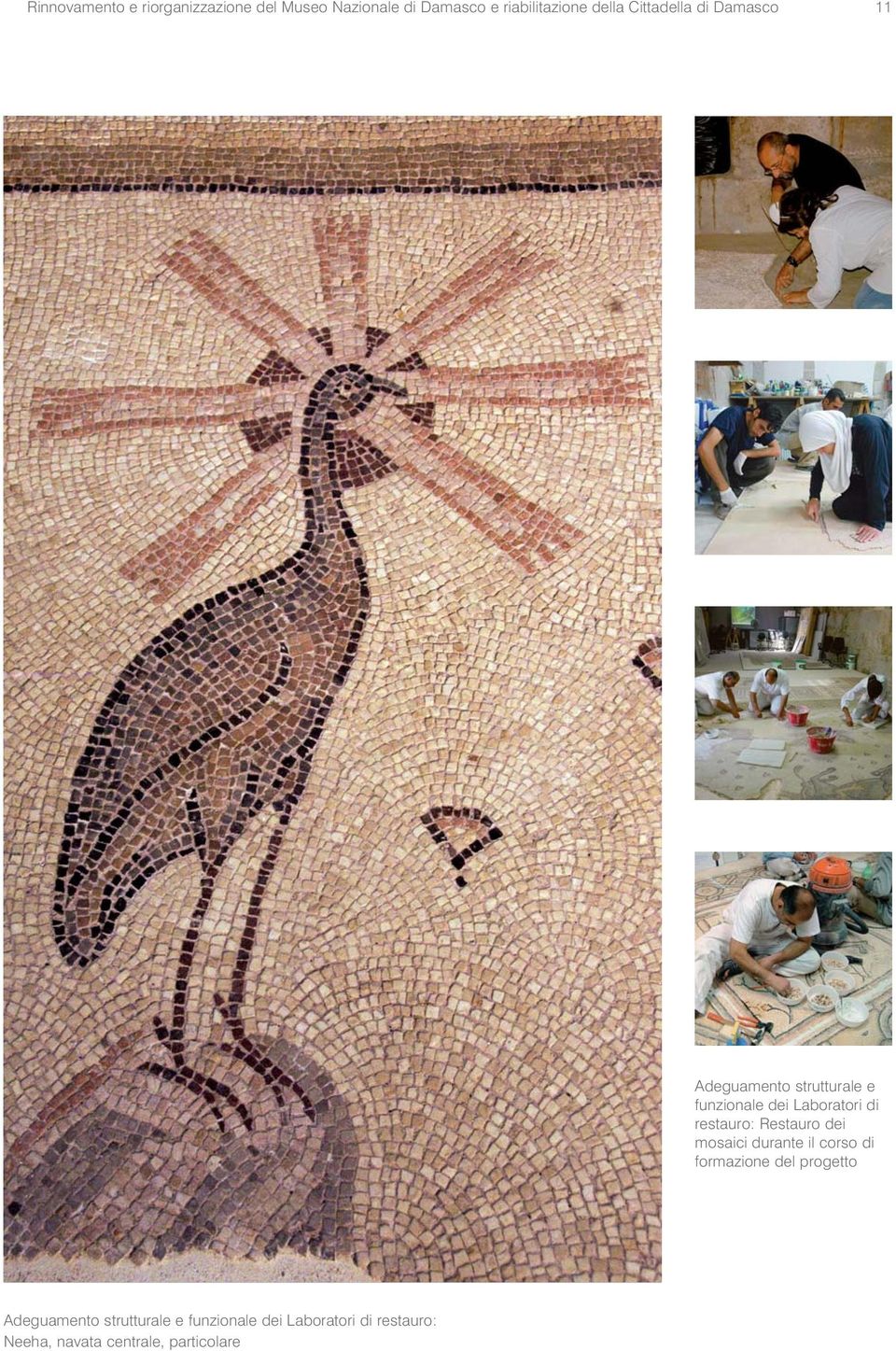 restauro: Restauro dei mosaici durante il corso di formazione del progetto