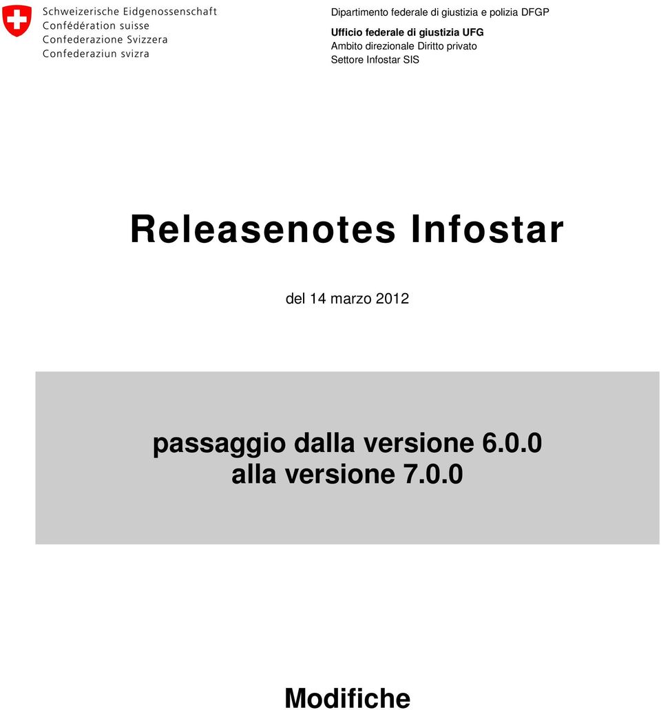privato Settore Infostar SIS Releasenotes Infostar del 14