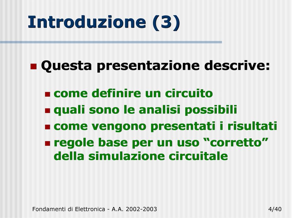 presentati i risultati regole base per un uso corretto della