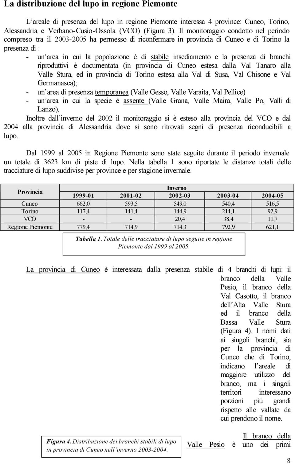 e la presenza di branchi riproduttivi è documentata (in provincia di Cuneo estesa dalla Val Tanaro alla Valle Stura, ed in provincia di Torino estesa alla Val di Susa, Val Chisone e Val Germanasca);