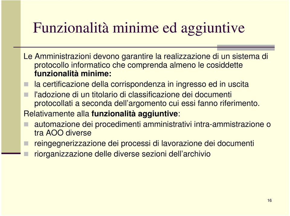 documenti protocollati a seconda dell argomento cui essi fanno riferimento.