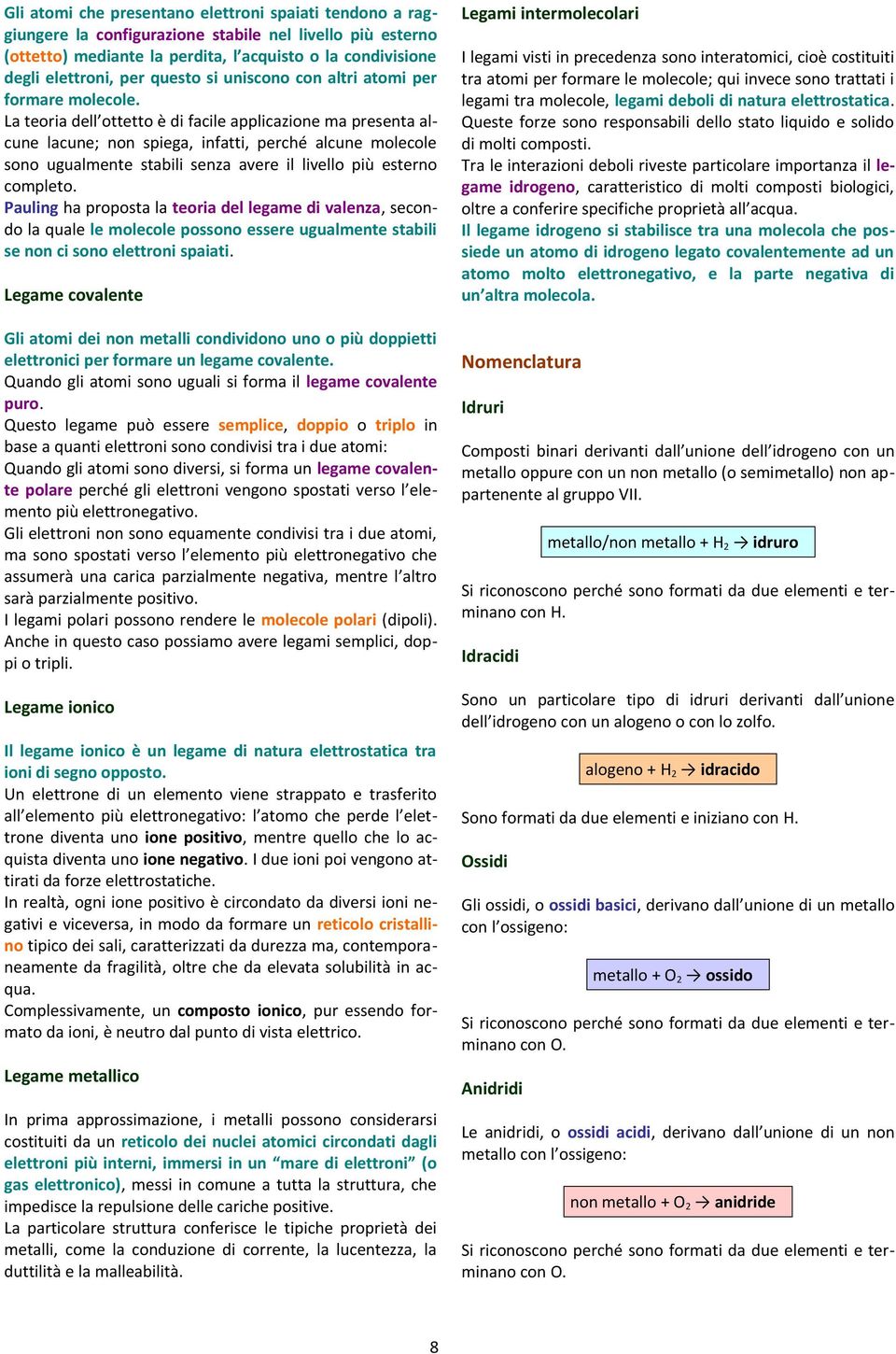 La teoria dell ottetto è di facile applicazione ma presenta alcune lacune; non spiega, infatti, perché alcune molecole sono ugualmente stabili senza avere il livello più esterno completo.