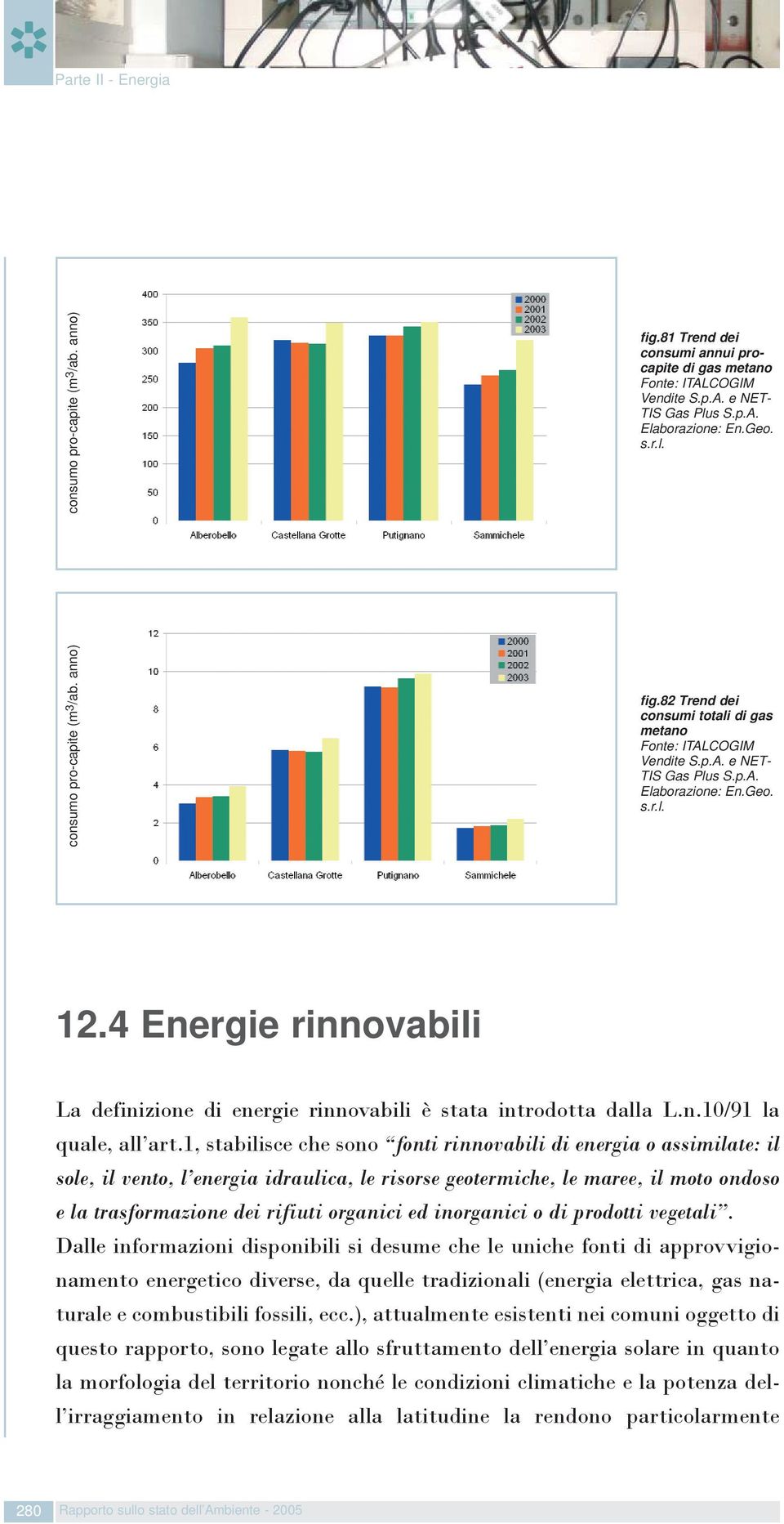 4 Energie rinnovabili La definizione di energie rinnovabili è stata introdotta dalla L.n.10/91 la quale, all art.