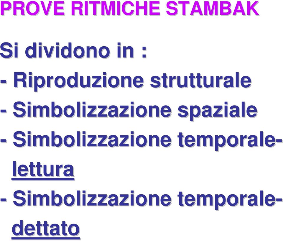 Simbolizzazione spaziale -