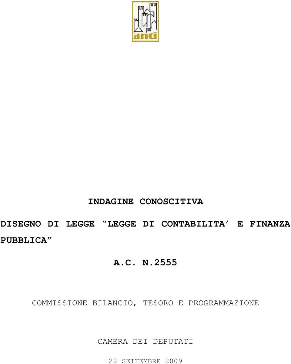 2555 COMMISSIONE BILANCIO, TESORO E