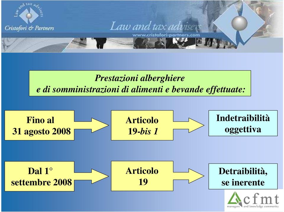 2008 Articolo 19-bis 1 Indetraibilità oggettiva