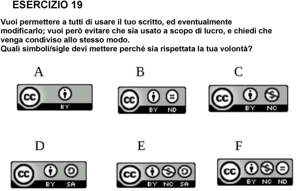 scopo di lucro, e chiedi che venga condiviso allo stesso modo.