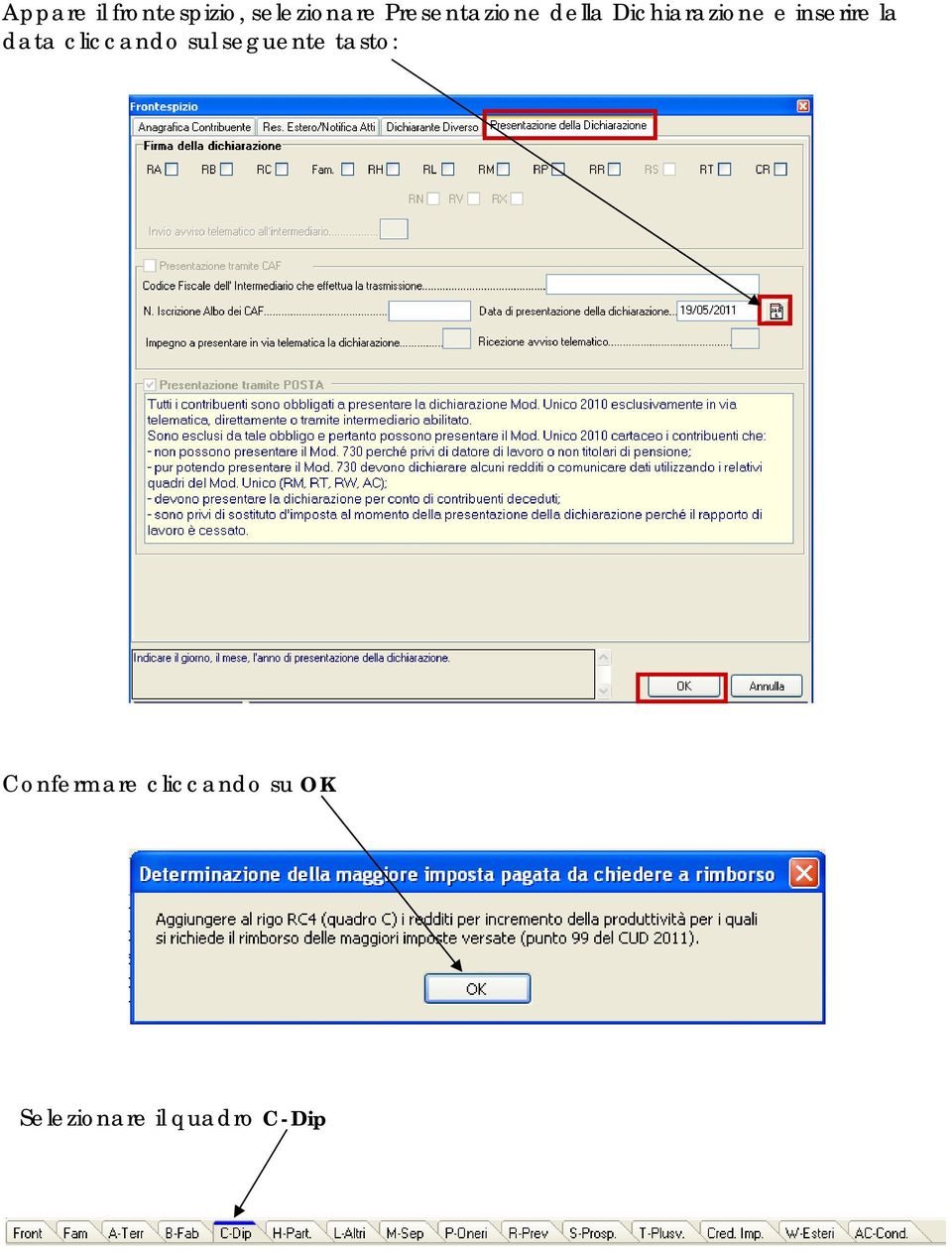 inserire la data cliccando sul seguente