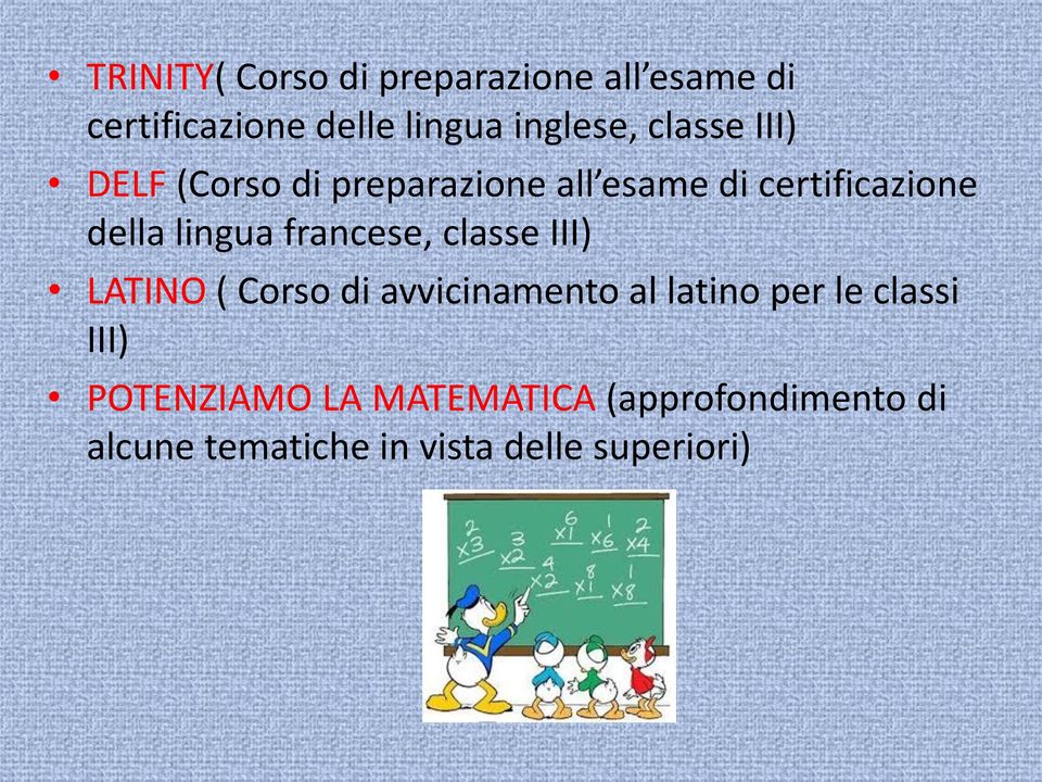 francese, classe III) LATINO ( Corso di avvicinamento al latino per le classi III)