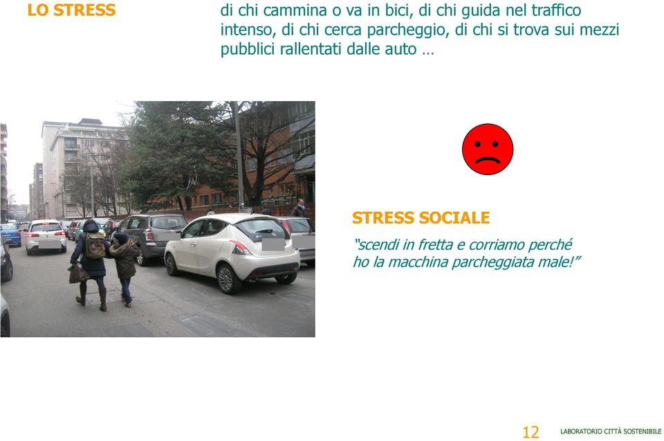 sui mezzi pubblici rallentati dalle auto STRESS SOCIALE