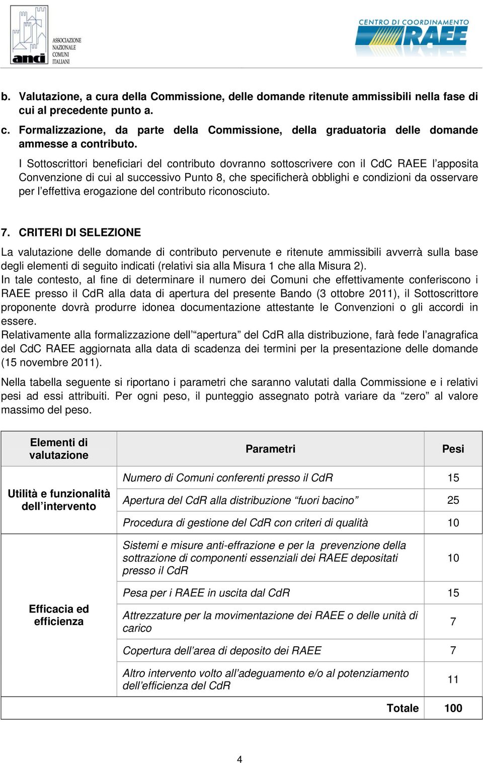 effettiva erogazione del contributo riconosciuto. 7.