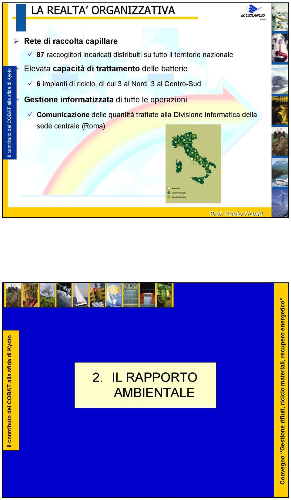 di tutte le operazioni Comunicazione delle quantità trattate alla Divisione Informatica della sede centrale (Roma) Il contributo