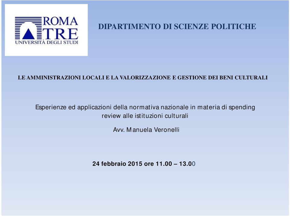 applicazioni della normativa nazionale in materia di spending review