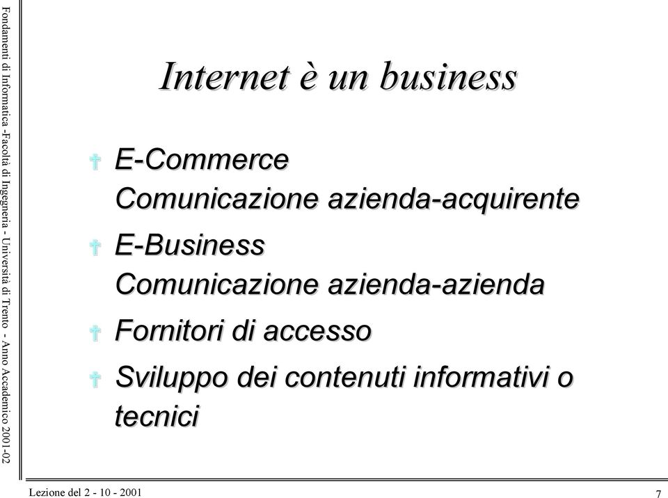E-Business Comunicazione azienda-azienda