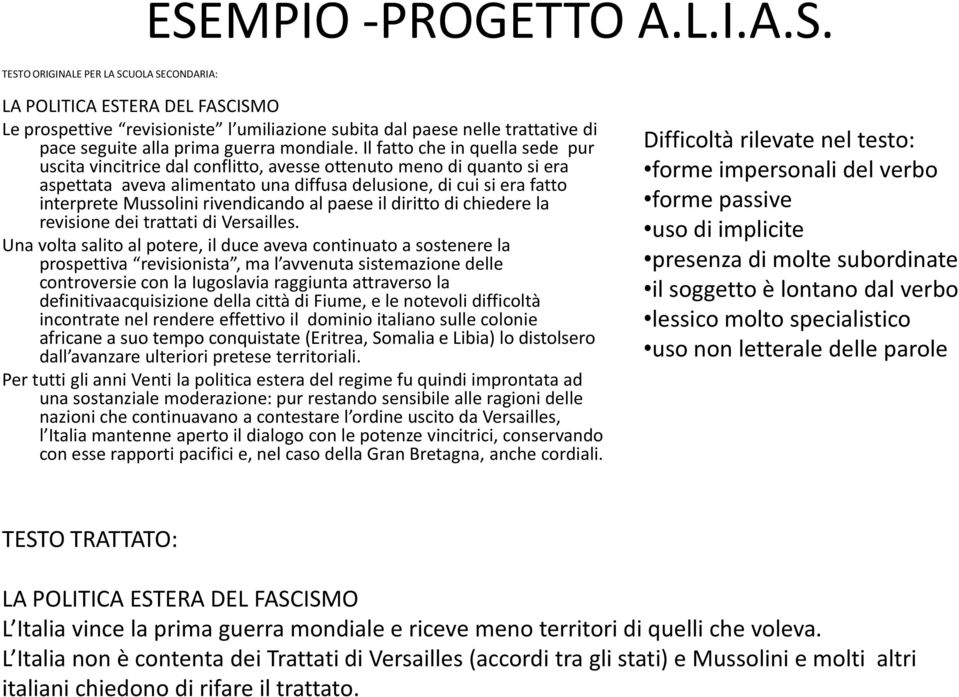 rivendicando al paese il diritto di chiedere la revisione dei trattati di Versailles.