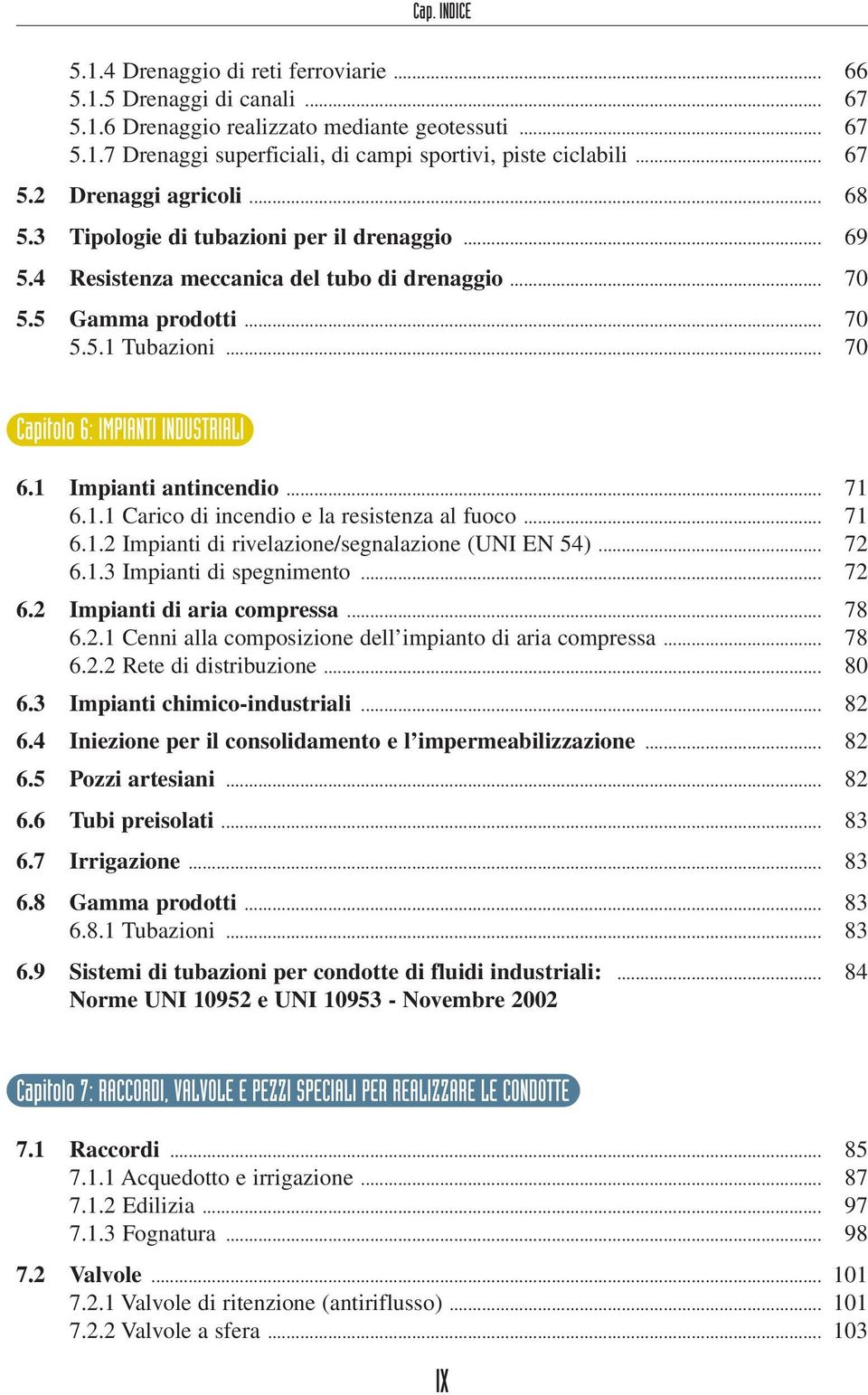 .. 70 Capitolo 6: IMPIANTI INDUSTRIALI 6.1 Impianti antincendio... 71 6.1.1 Carico di incendio e la resistenza al fuoco... 71 6.1.2 Impianti di rivelazione/segnalazione (UNI EN 54)... 72 6.1.3 Impianti di spegnimento.