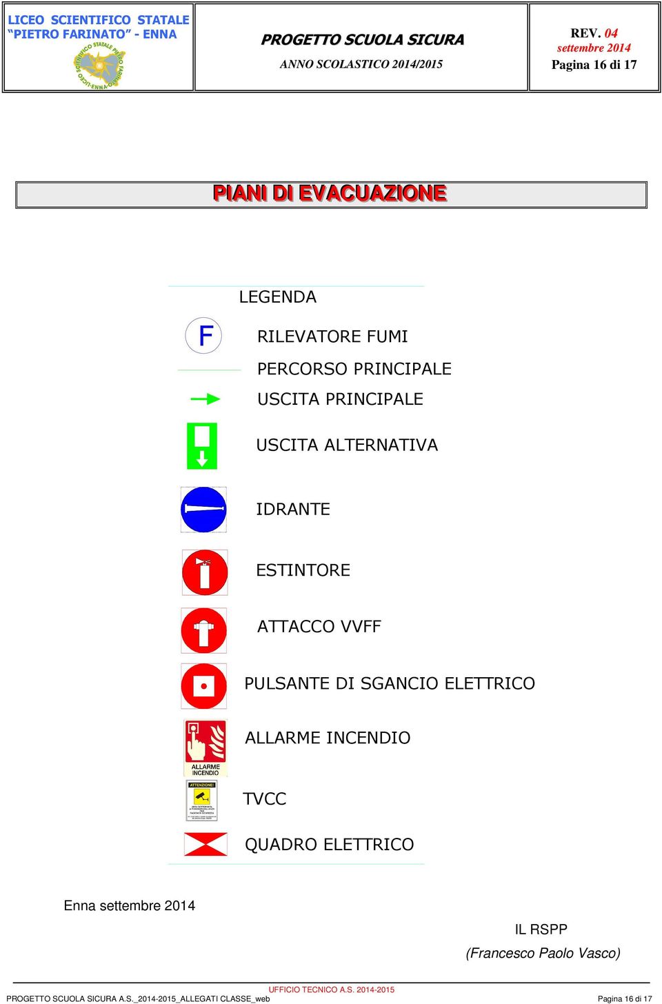 VVFF PULSANTE DI SGANCIO ELETTRICO ALLARME INCENDIO TVCC QUADRO ELETTRICO