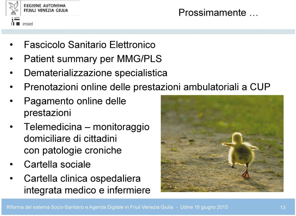 monitoraggio domiciliare di cittadini con patologie croniche Cartella sociale Cartella clinica ospedaliera