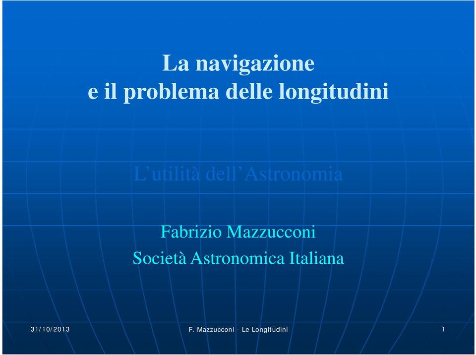 Fabrizio Mazzucconi Società Astronomica