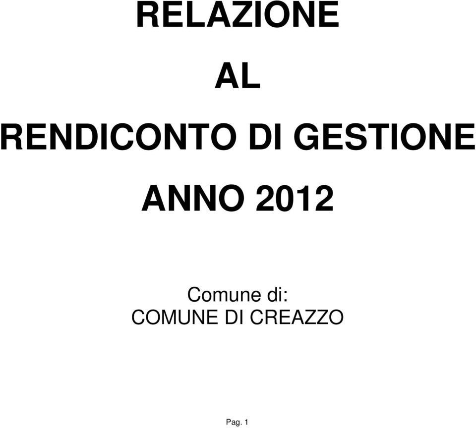 GESTIONE ANNO 2012