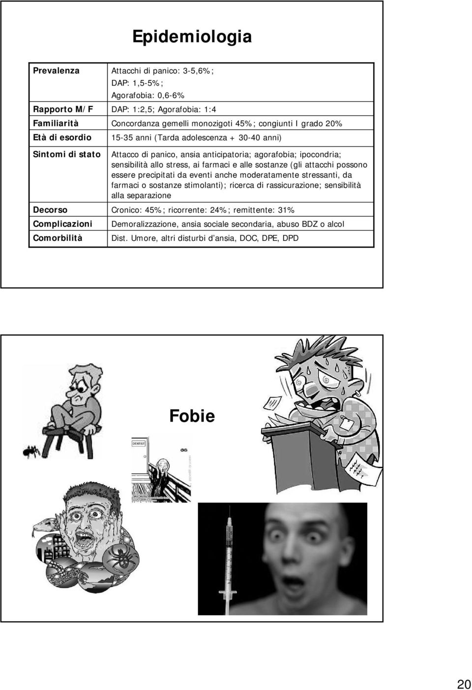 sensibilità allo stress, ai farmaci e alle sostanze (gli attacchi possono essere precipitati da eventi anche moderatamente stressanti, da farmaci o sostanze stimolanti); ricerca di