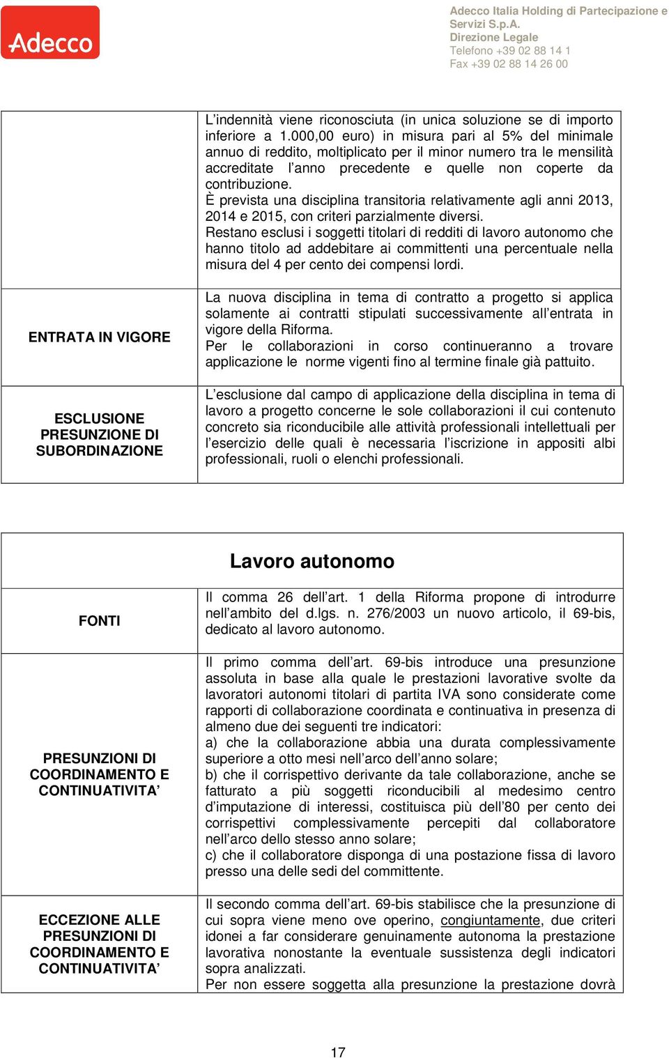 È prevista una disciplina transitoria relativamente agli anni 2013, 2014 e 2015, con criteri parzialmente diversi.