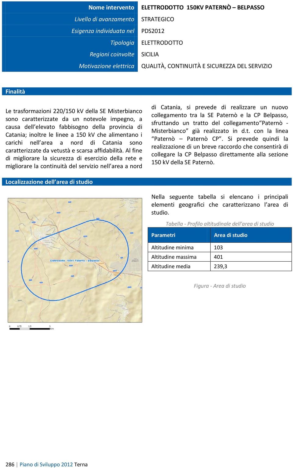 inoltre le linee a 150 kv che alimentano i carichi nell area a nord di Catania sono caratterizzate da vetustà e scarsa affidabilità.