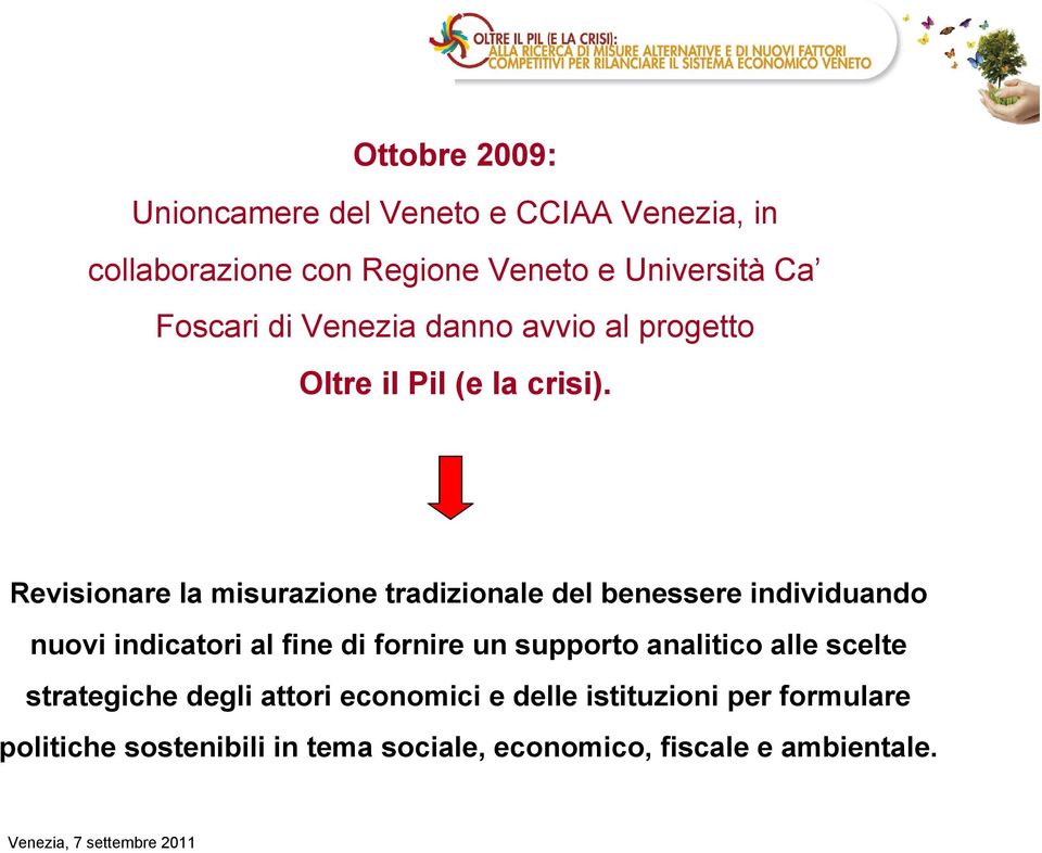 Revisionare la misurazione tradizionale del benessere individuando nuovi indicatori al fine di fornire un supporto