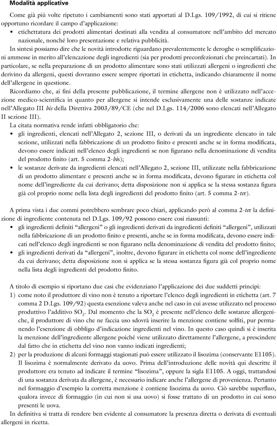 presentazione e relativa pubblicità.