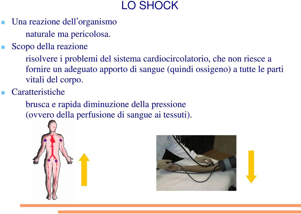 riesce a fornire un adeguato apporto di sangue (quindi ossigeno) a tutte le parti