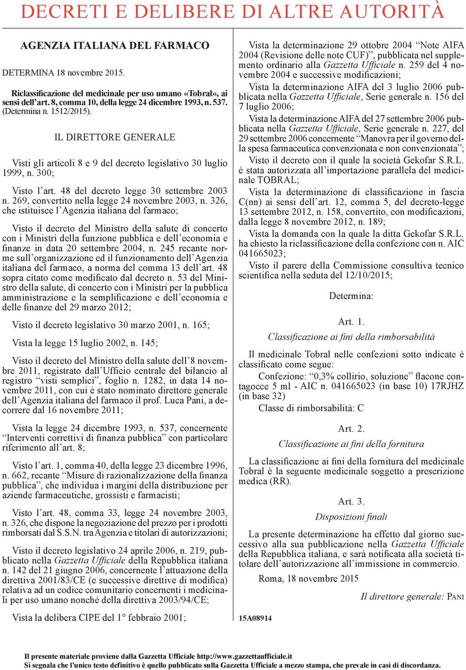 48 del decreto legge 30 settembre 2003 n. 269, convertito nella legge 24 novembre 2003, n.