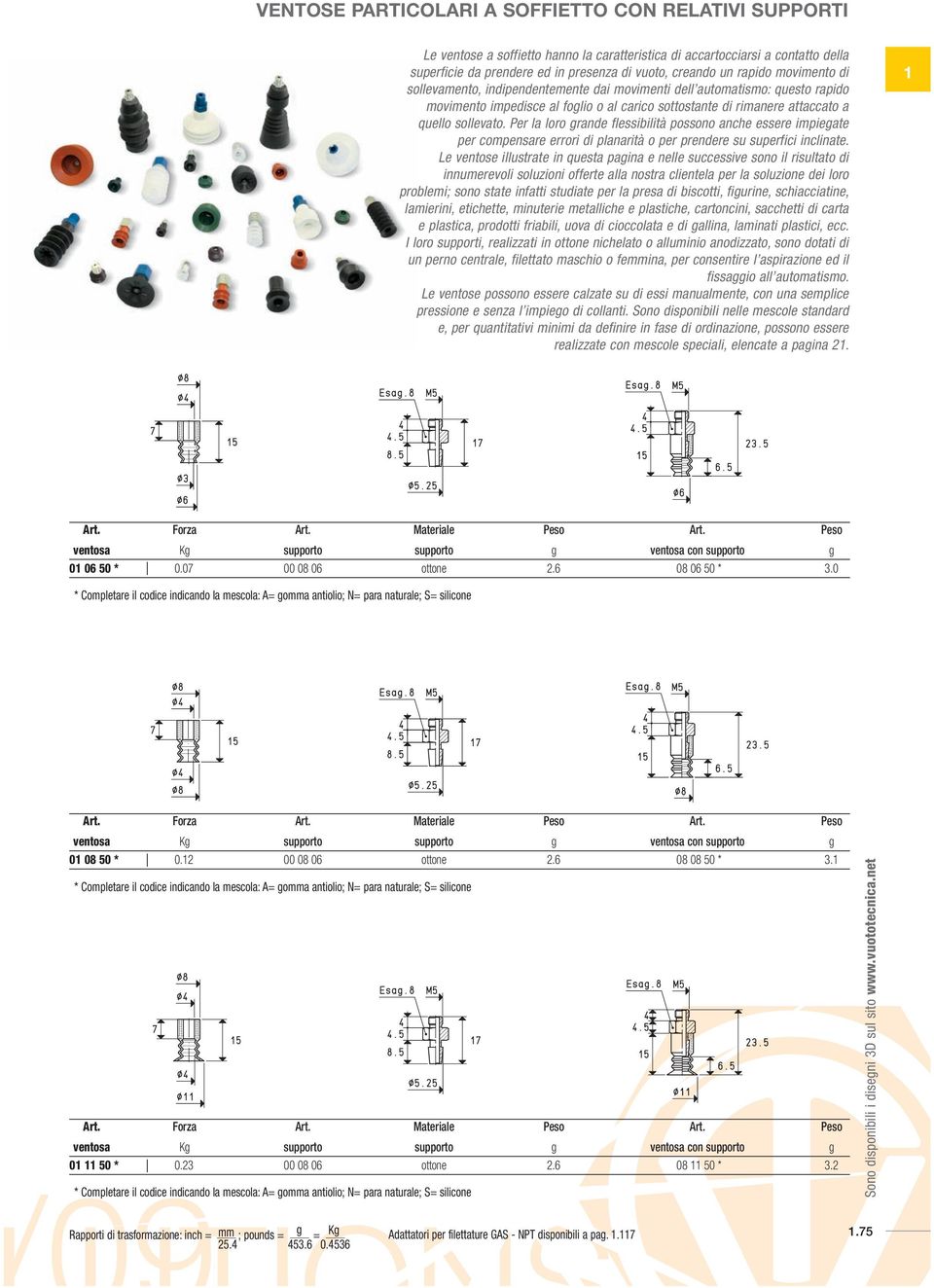 Per la loro grande flessibilità possono anche essere impiegate per compensare errori di planarità o per prendere su superfici inclinate.