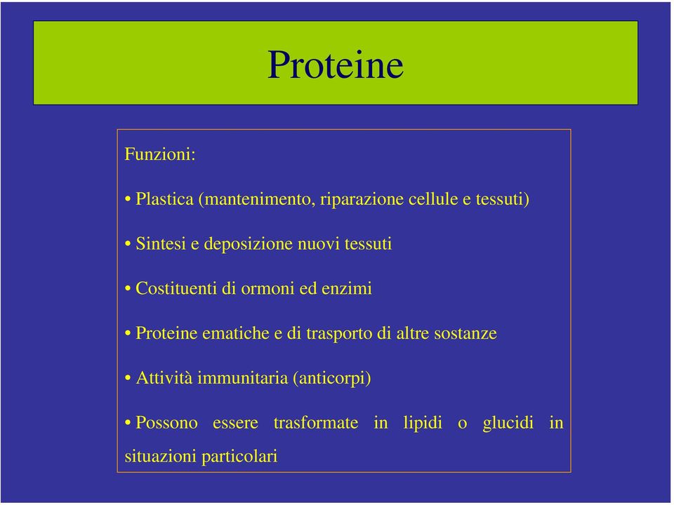 Proteine ematiche e di trasporto di altre sostanze Attività immunitaria