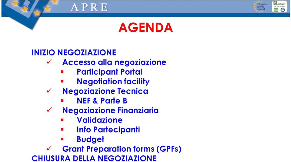 NEF & Parte B Negoziazione Finanziaria Validazione Info