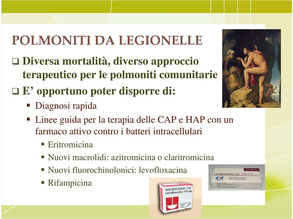 terapia delle CAP e HAP con un farmaco attivo contro i batteri intracellulari