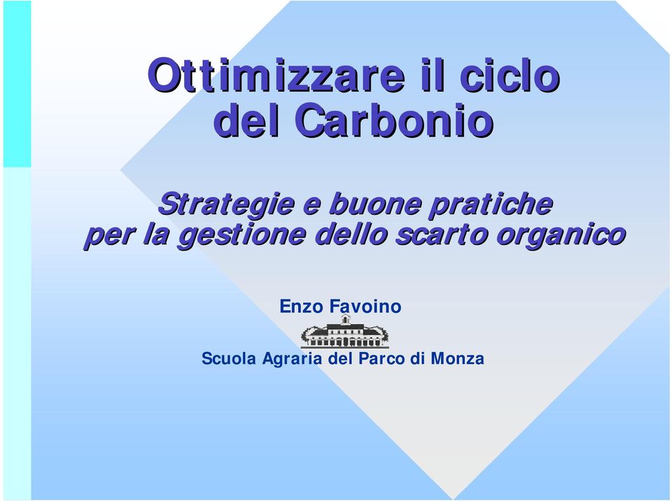gestione dello scarto organico Enzo