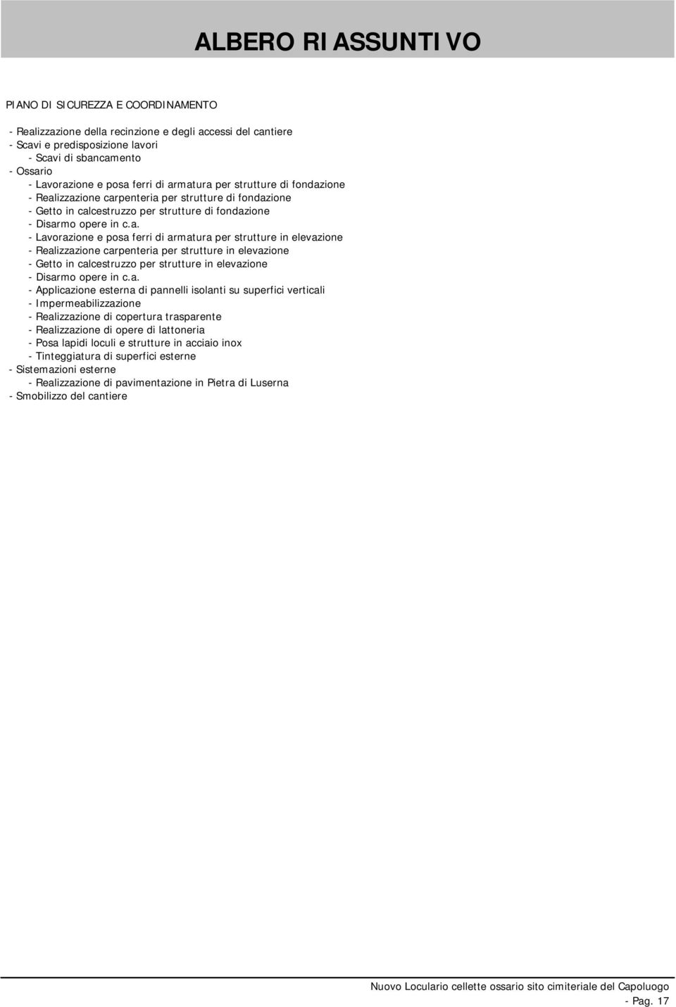 posa ferri di armatura per strutture in elevazione - Realizzazione carpenteria per strutture in elevazione - Getto in calcestruzzo per strutture in elevazione - Disarmo opere in c.a. - Applicazione