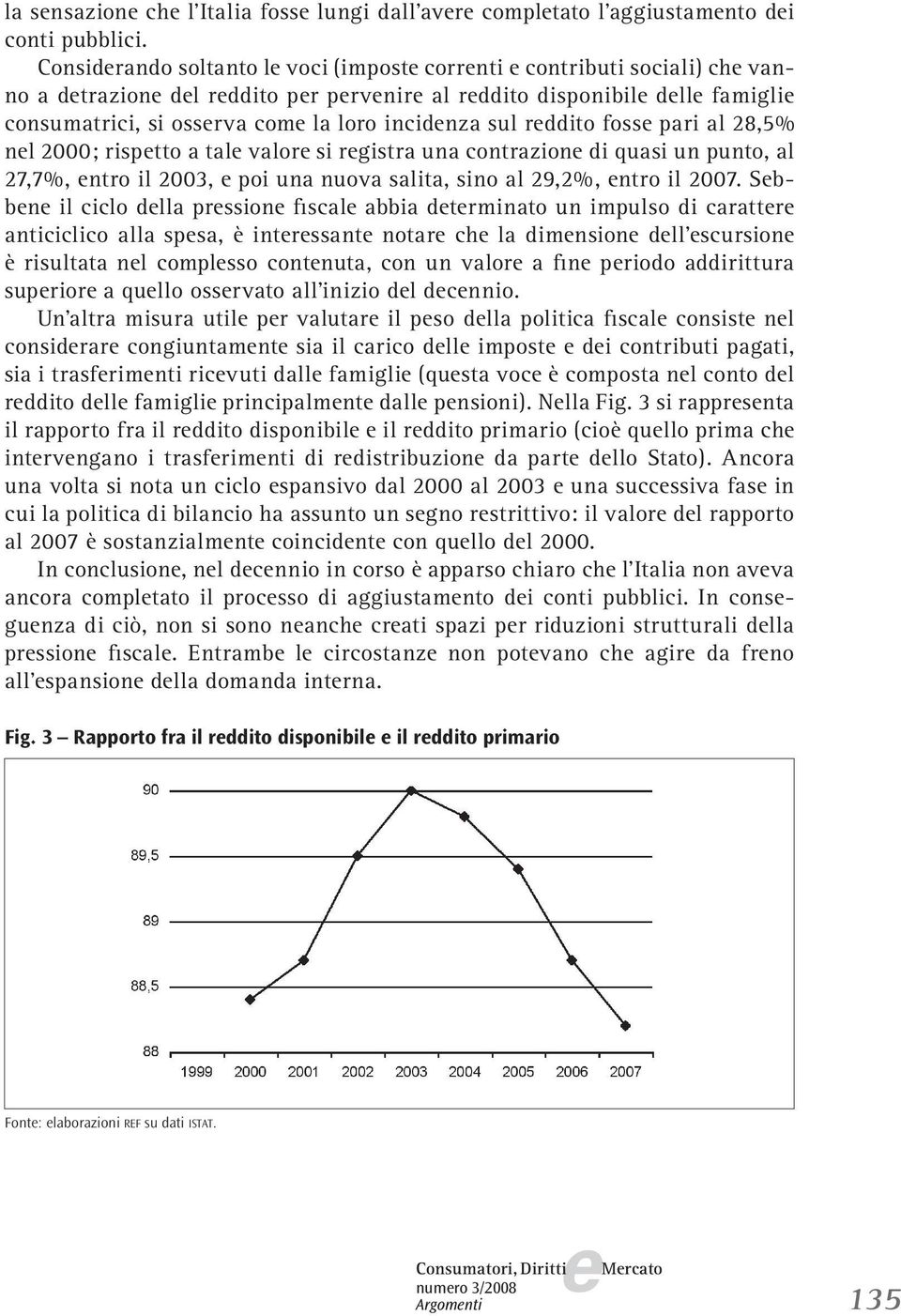 pari al 28,5% nl 2000; risptto a tal valor si rgistra una contrazion di quasi un punto, al 27,7%, ntro il 2003, poi una nuova salita, sino al 29,2%, ntro il 2007.