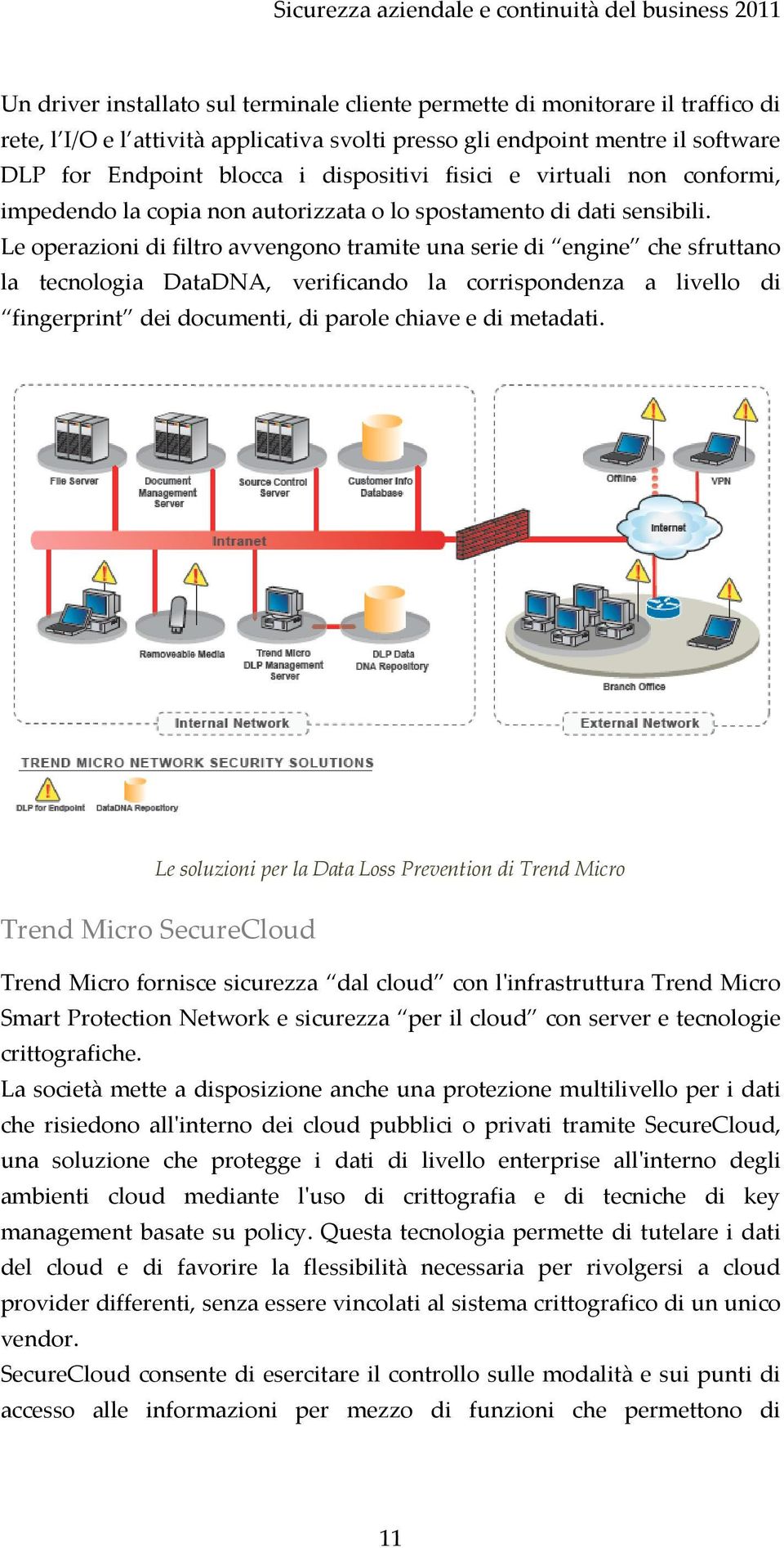 Le operazioni di filtro avvengono tramite una serie di engine che sfruttano la tecnologia DataDNA, verificando la corrispondenza a livello di fingerprint dei documenti, di parole chiave e di metadati.