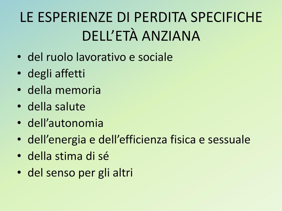 della salute dell autonomia dell energia e dell