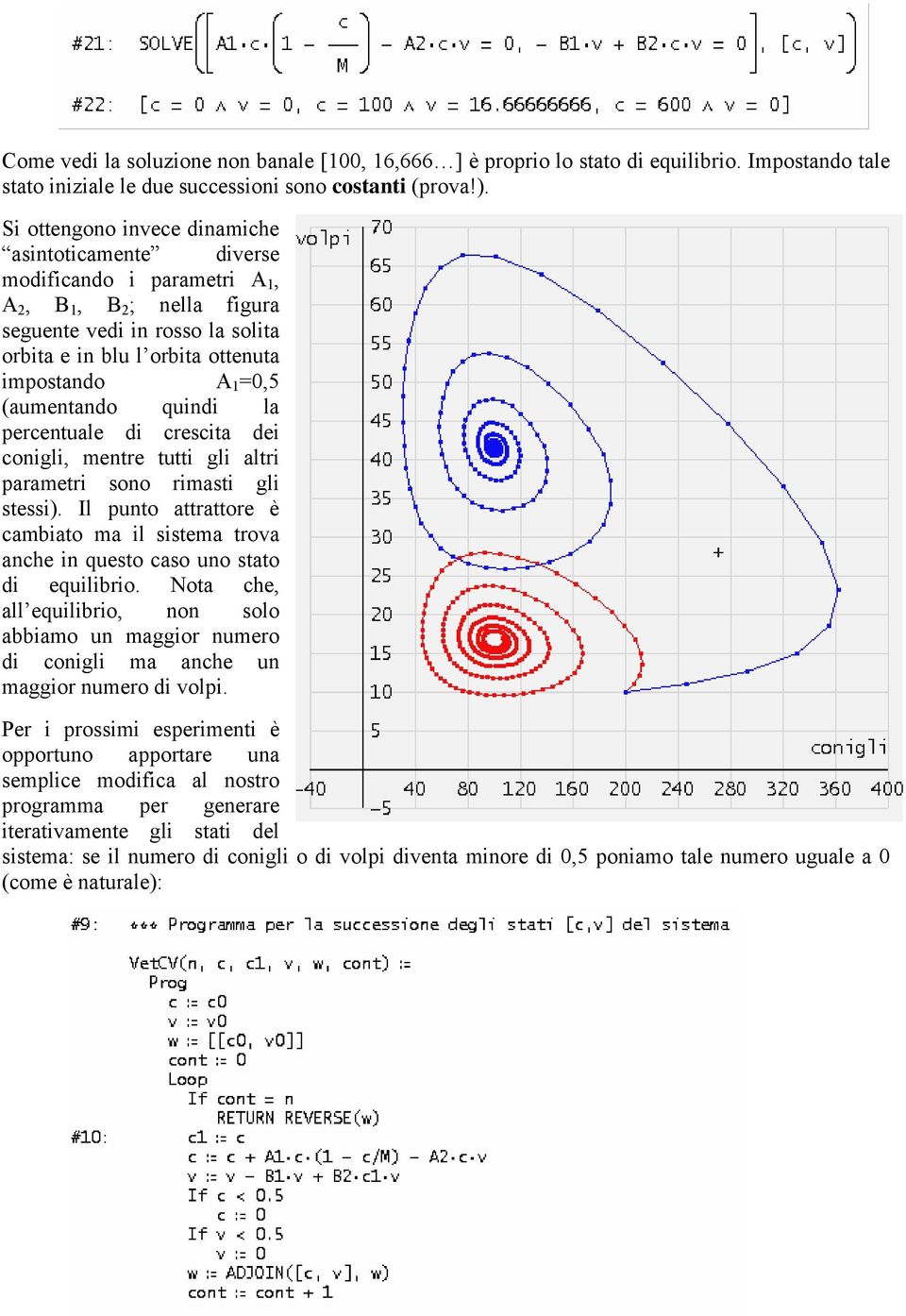 (aumentando quindi la percentuale di crescita dei conigli, mentre tutti gli altri parametri sono rimasti gli stessi).