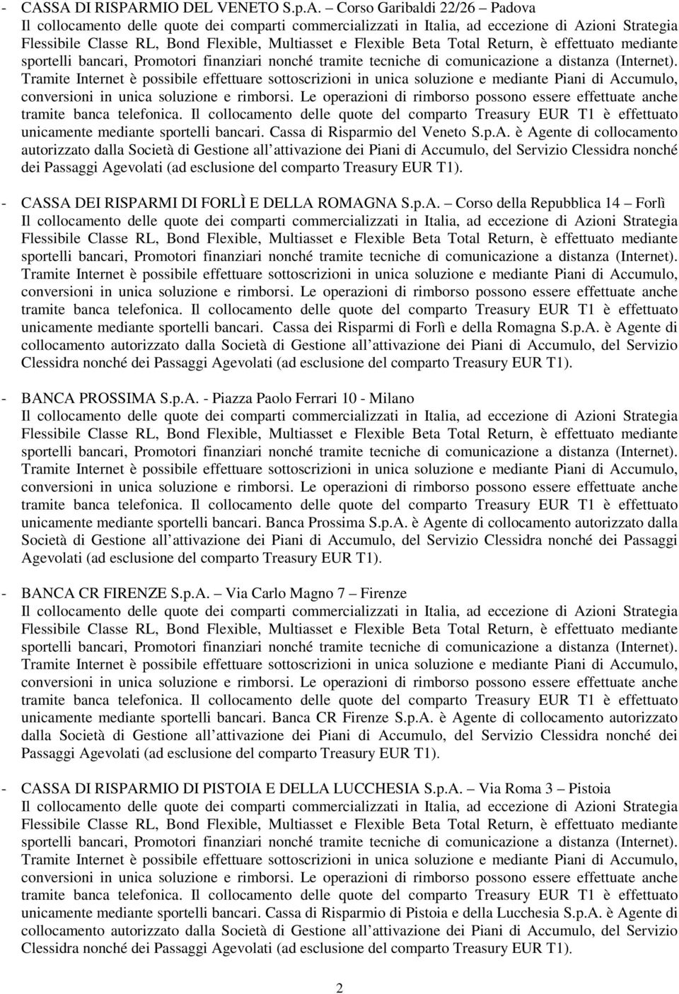 Cassa dei Risparmi di Forlì e della Romagna S.p.A.