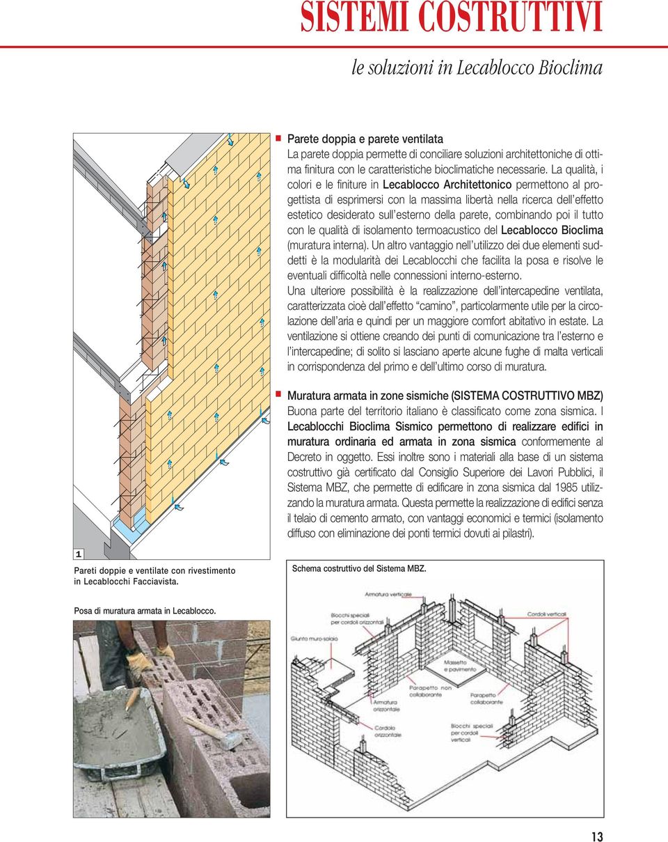 La qualità, i colori e le finiture in Lecablocco Architettonico permettono al progettista di esprimersi con la massima libertà nella ricerca dell effetto estetico desiderato sull esterno della