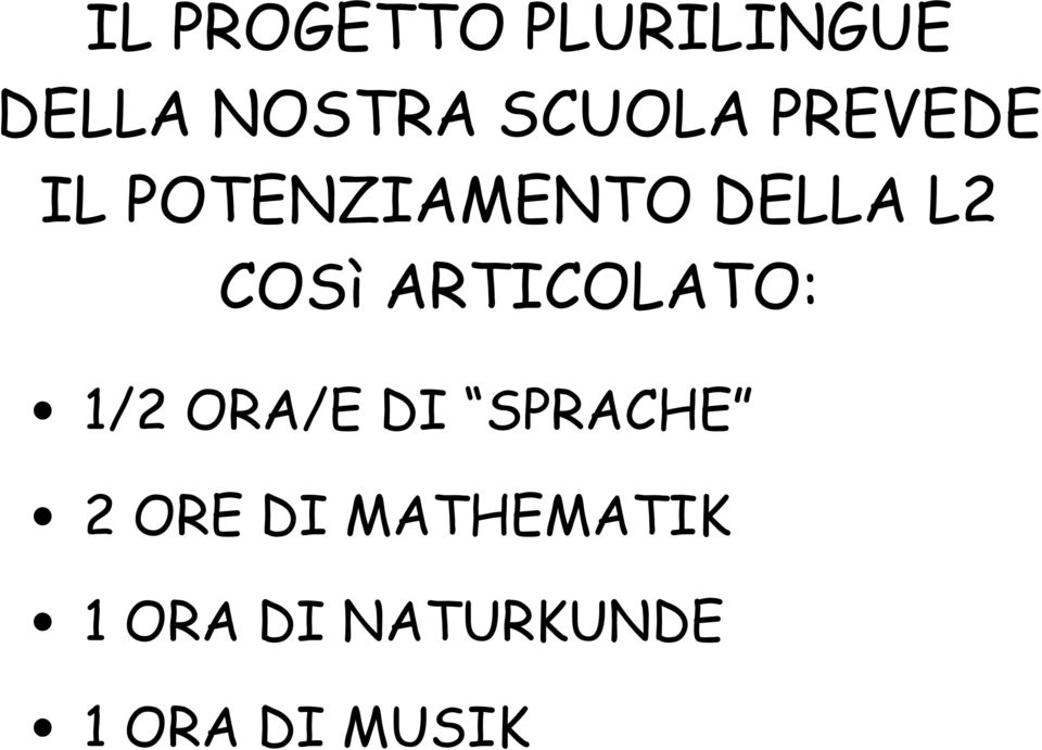 COSì ARTICOLATO: 1/2 ORA/E DI SPRACHE 2