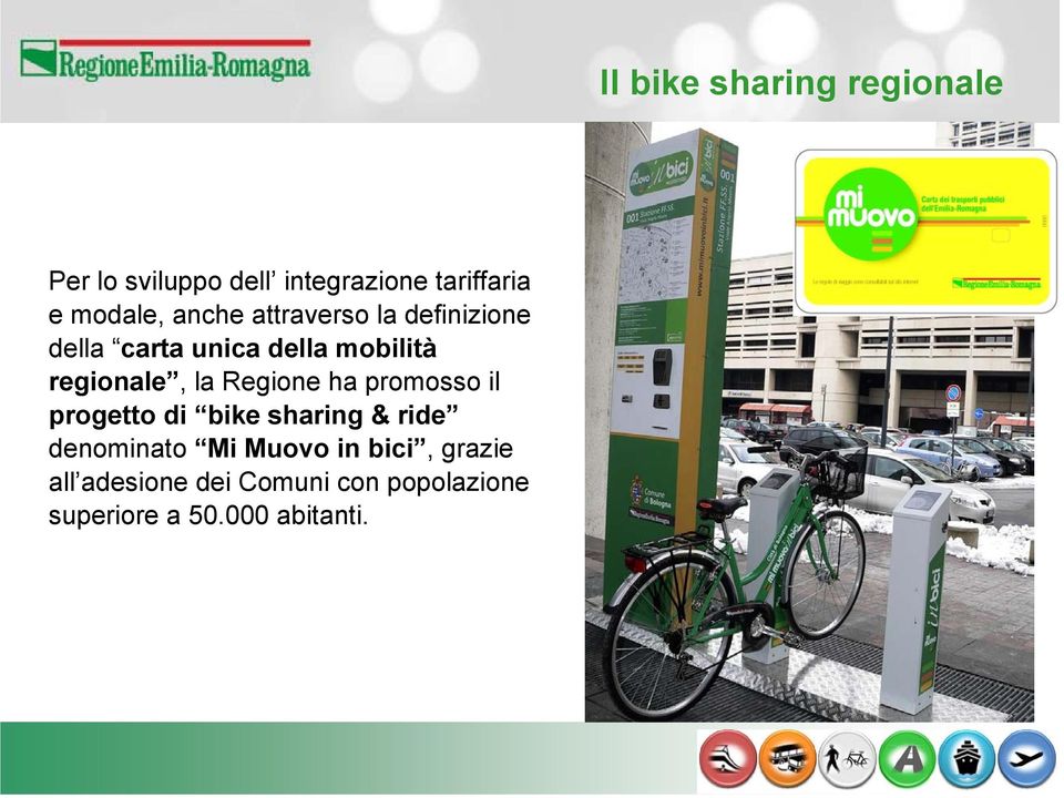 il progetto di bike sharing & ride denominato Mi Muovo in bici, grazie all