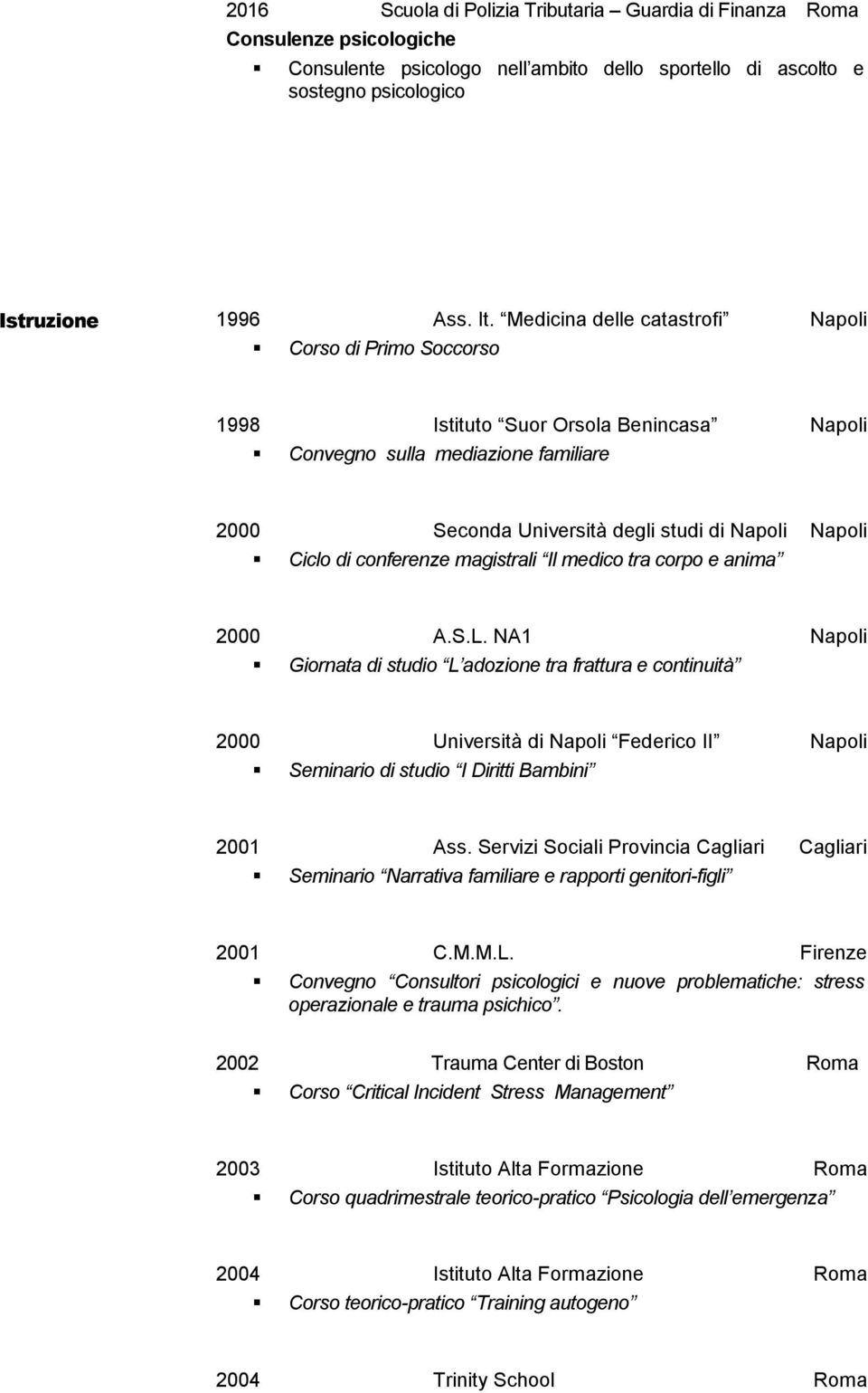 conferenze magistrali Il medico tra corpo e anima 2000 A.S.L.